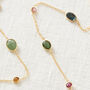 Green Peridot Pebble Gold Plated Silver Chain Necklace, thumbnail 7 of 11
