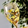 Bumblebee Painted Wine Glass, thumbnail 3 of 7