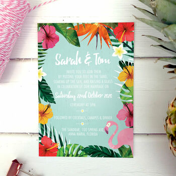 Tropical Palms Wedding Stationery, 2 of 11