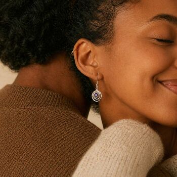 Personalised Birthstone Infinity Sterling Silver Earrings, 6 of 12