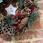 Gold Glitter Pine And Red Berry Wreath, thumbnail 2 of 4