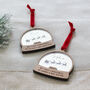 First Christmas As Big Brother Or Sister Snow Globe Style Personalised Bauble, thumbnail 4 of 7