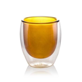Double Wall Coloured Glass Cup 80ml, 3 of 4