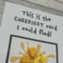 Cheese Polymer Clay Birthday Card Handmade, thumbnail 5 of 12
