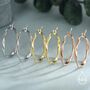 Large Mobius Hoop Earrings In Sterling Silver, thumbnail 3 of 12