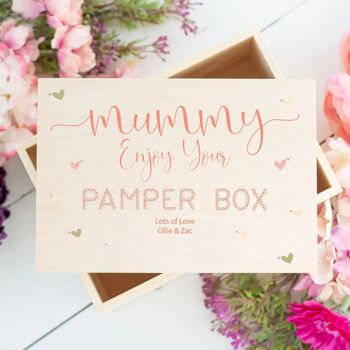 Personalised Wooden Pamper Box, 2 of 2