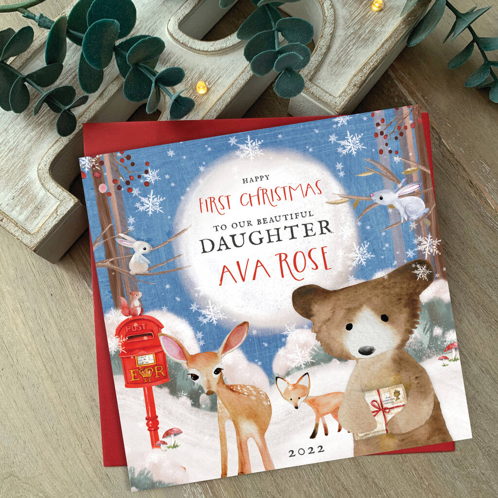 Daughter's First Christmas|Christmas Card| Son Nw, 1 of 11