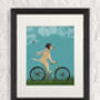 Yellow Labrador On Bicycle, Art Print, thumbnail 2 of 4