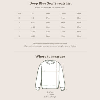Womens 'Deep Blue Sea' Mermaid Print White Sweatshirt, 4 of 4