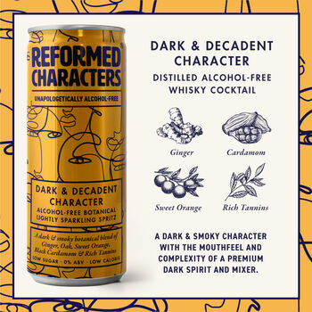 Dark Decadent Character Alcohol Free Whisky Cocktail 12, 3 of 4