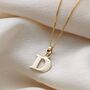 9ct Gold Talisman And Letter Charm Necklace, thumbnail 5 of 9
