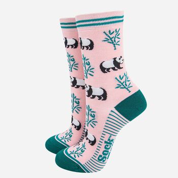 Pandas Parakeets Jungle Animals Women's Bamboo Socks Gift Box, 4 of 4
