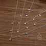 Sterling Silver Turquoise Blue Cz Charm Necklace, thumbnail 4 of 11