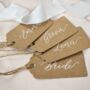 Personalised Calligraphy Place Name Card Tags X 10, thumbnail 1 of 6