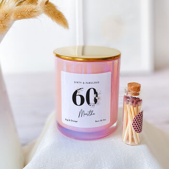 Personalised Birthday Candle – Sixty And Fabulous Gift, 8 of 10