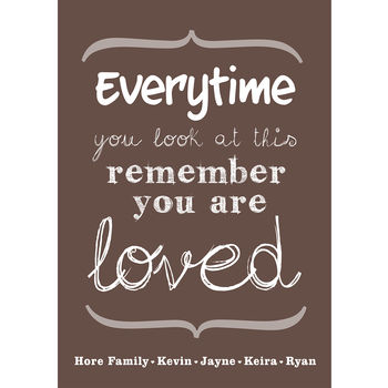 Personalised 'You Are Loved' Art Print, 5 of 10