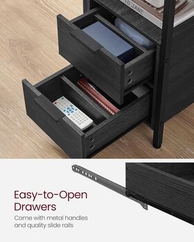 Slim Side Table Charging Station Drawers, 6 of 8