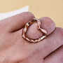 Cut Out Heart Rose Gold Plated Ring, thumbnail 2 of 2
