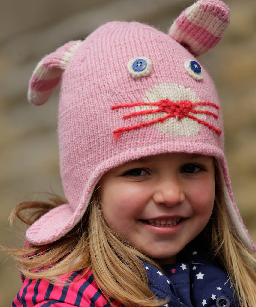 Pink Bunny Hat And Mitten Gift Set By Piccalilly