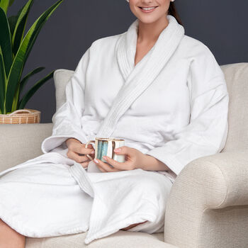 Personalised Luxury Velour Bathrobe – Custom Back Embroidery, 8 of 10