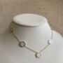 18 K Gold Plated Five Clover Necklace Gold White, thumbnail 1 of 5