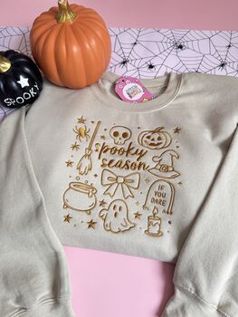 Spooky Season Icons Embroidered Sweatshirt, 3 of 4