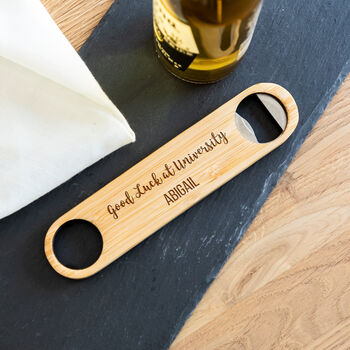 Personalised Bottle Opener Good Luck At University, 2 of 6