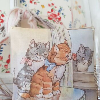 Kittens Storybook Illustration Fabric Gift, 4 of 5