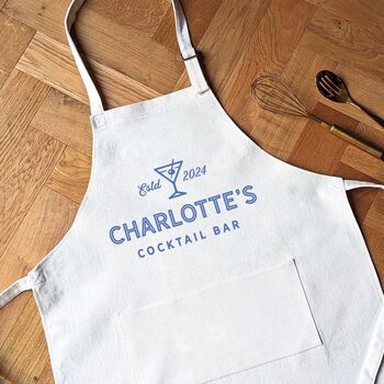 Personalised Cocktail Bar Apron Home Gin Bar Gift, 5 of 6