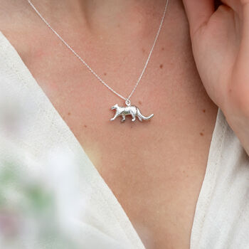 Snow Leopard Pendant With Optional Personalisation, 2 of 10