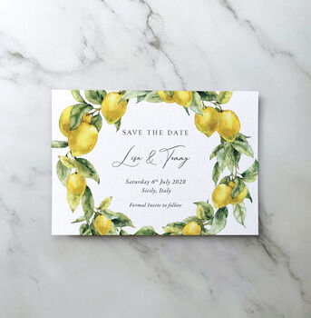 Lemons Gatefold Wedding Invitation, 2 of 5