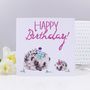 'Happy Birthday' Hedgehog Party Hat Card, thumbnail 1 of 2