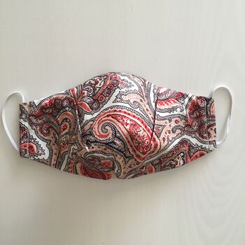 Upcycled Patterned Mulberry Silk Face Mask, 2 of 9