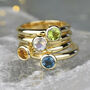 Solid Gold August Birthstone Peridot Ring, thumbnail 4 of 7