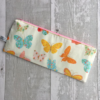 Children's Butterfly Fabric Pencil Case, 4 of 5