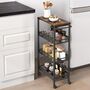 Four Tier Trolley Space Saving Kitchen Cart With Handle, thumbnail 2 of 12