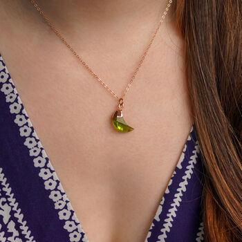 Peridot August Birthstone Necklace, 2 of 10