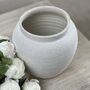 Matt White Ceramic Textured Vase, thumbnail 2 of 3
