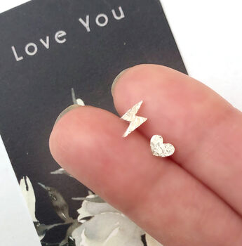 Sterling Silver Good Luck Lightning Bolt Earrings, 9 of 10
