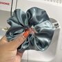 Aqua Silk Hair Scrunchie, thumbnail 3 of 6