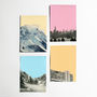 Set Of Four Art Postcards. Coloured Skies, thumbnail 1 of 6