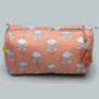 Clay Small Fan Flower Pattern Cotton Makeup Bag, thumbnail 1 of 5