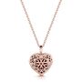 Filigree Heart Locket With Photos 18 K Rose Gold Plate, thumbnail 1 of 10
