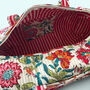Large Weekend Duffle Bag | Red Block Print Floral, thumbnail 4 of 6