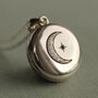 Sterling Silver Moon Locket Necklace, thumbnail 1 of 8