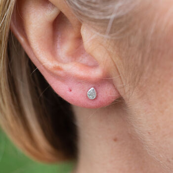 Sterling Silver Mini Teardrop Studs, 3 of 6