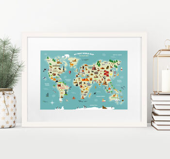 My First World Map Personalised Print, 8 of 9