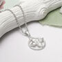 Sterling Silver Flower Fan Necklace, thumbnail 1 of 3