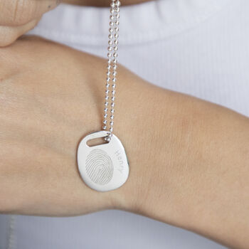 Personalised Men's Fingerprint Necklace, 4 of 9