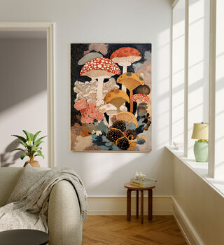Japanese Mushroom Art Print, 2 of 4